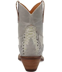 Dingo Women's Cobra Kiss Snake Embossed Leather Western Booties