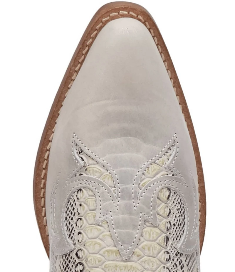 Dingo Women's Cobra Kiss Snake Embossed Leather Western Booties