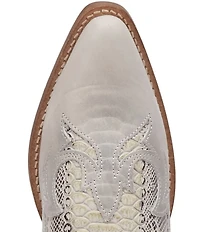 Dingo Women's Cobra Kiss Snake Embossed Leather Western Booties