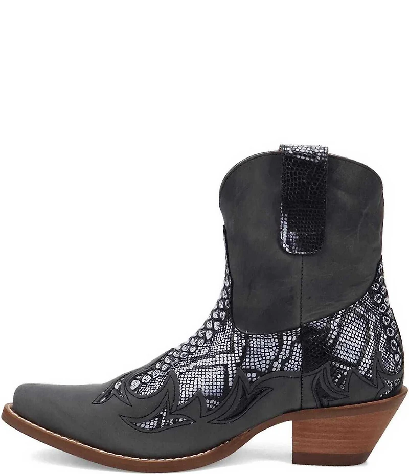 Dingo Women's Cobra Kiss Snake Embossed Leather Western Booties