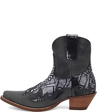 Dingo Women's Cobra Kiss Snake Embossed Leather Western Booties