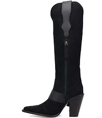 Dingo Yeehottie Suede Big Buckle Hardware Western Boots