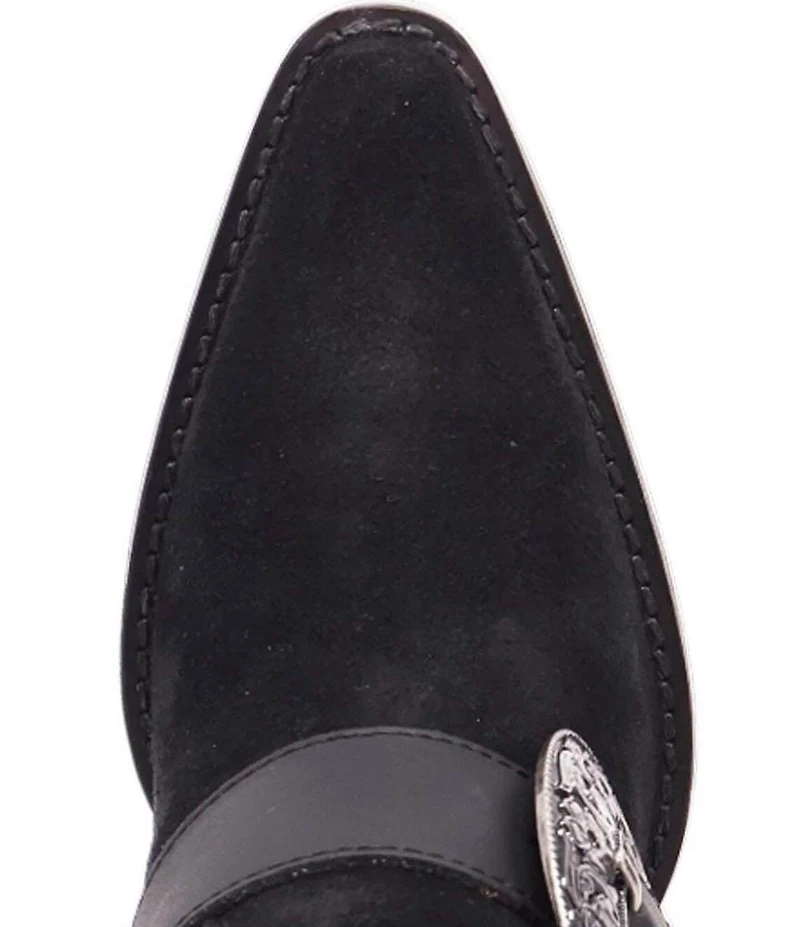 Dingo Yeehottie Suede Big Buckle Hardware Western Boots