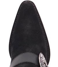 Dingo Yeehottie Suede Big Buckle Hardware Western Boots