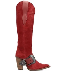 Dingo Yeehottie Suede Big Buckle Hardware Western Boots