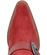 Dingo Yeehottie Suede Big Buckle Hardware Western Boots