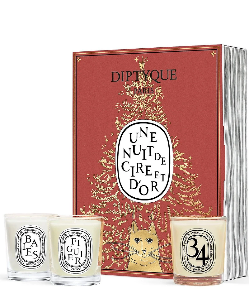 DIPTYQUE Holiday Edition Suprise 3 Miniature Candles Set