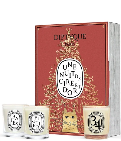 DIPTYQUE Holiday Edition Suprise 3 Miniature Candles Set