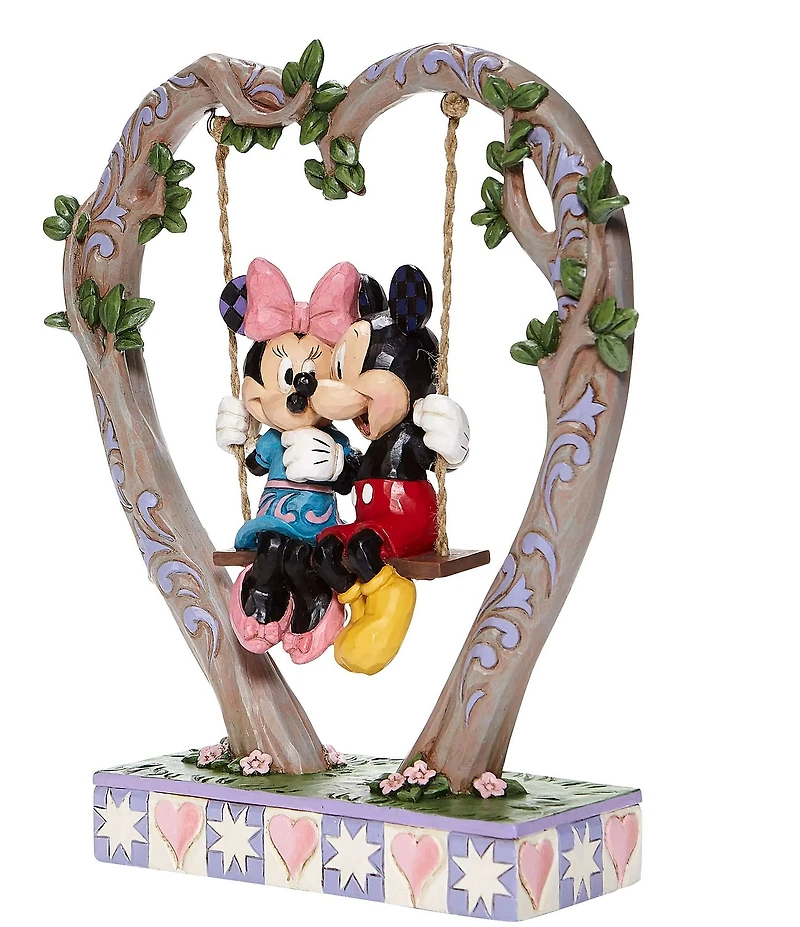 Jim Shore Disney Mickey & Minnie On Swing Figurine