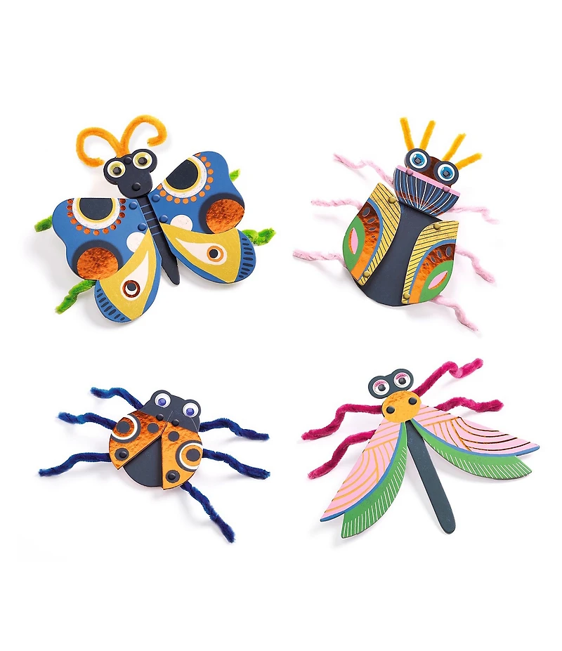 Djeco 3D Collage Fuzzy Bugs Arts & Craft Kit