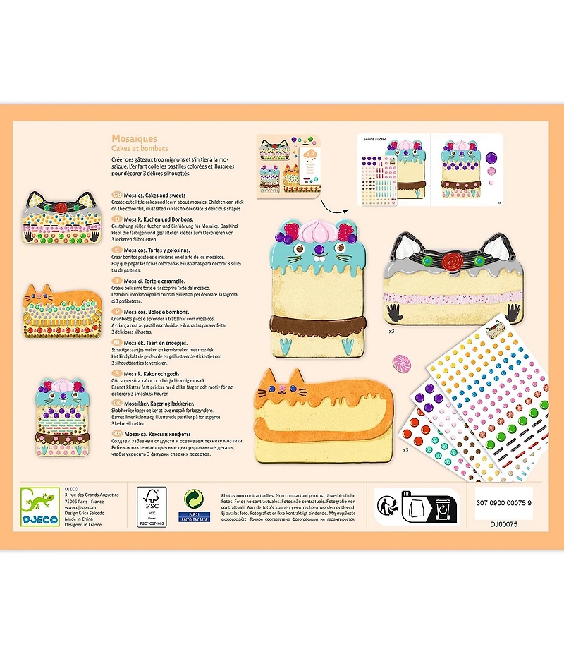 Djeco Cakes & Sweets Mosaic Craft Kit