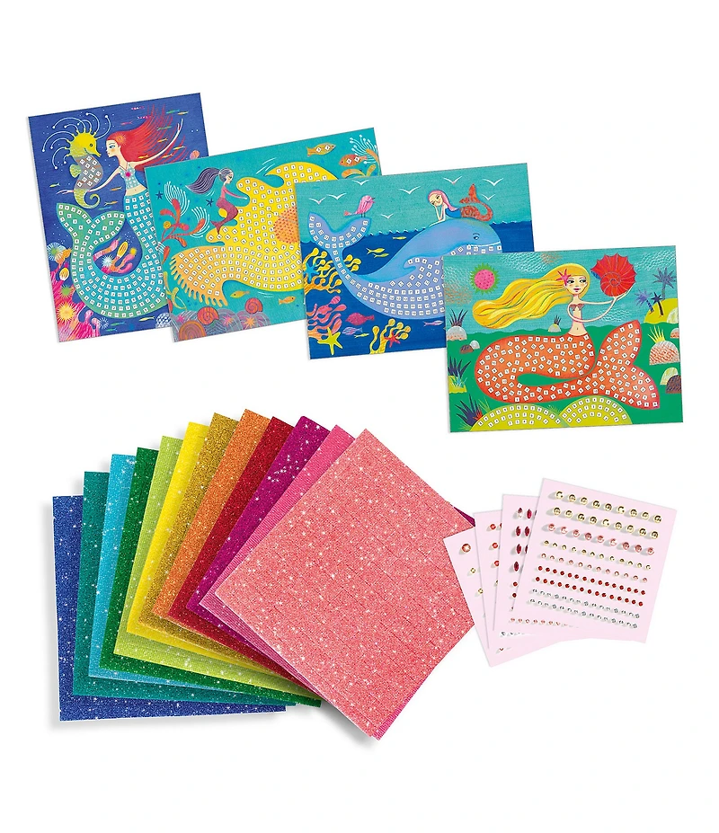 Djeco Mermaids Song Sticker & Jewel Mosaic Arts & Crafts Kit