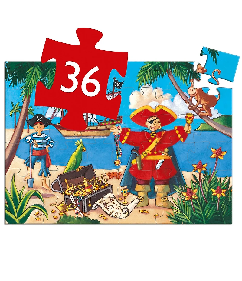 Djeco Pirate & His Treasure 36-Piece Puzzle