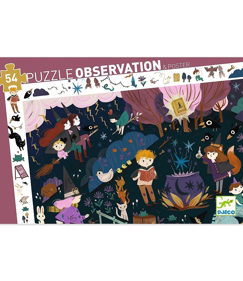Djeco Sorcerers' Apprentices 54pc Observation Puzzle + Poster