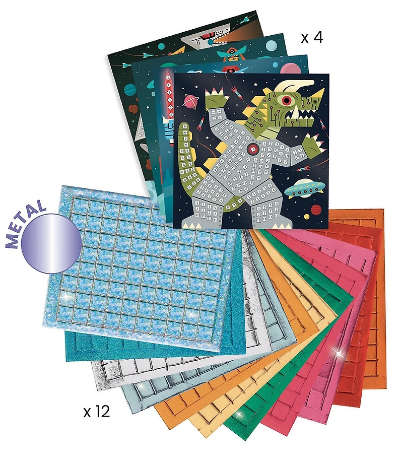 Djeco Space Battle Mosaic Arts & Craft Kit
