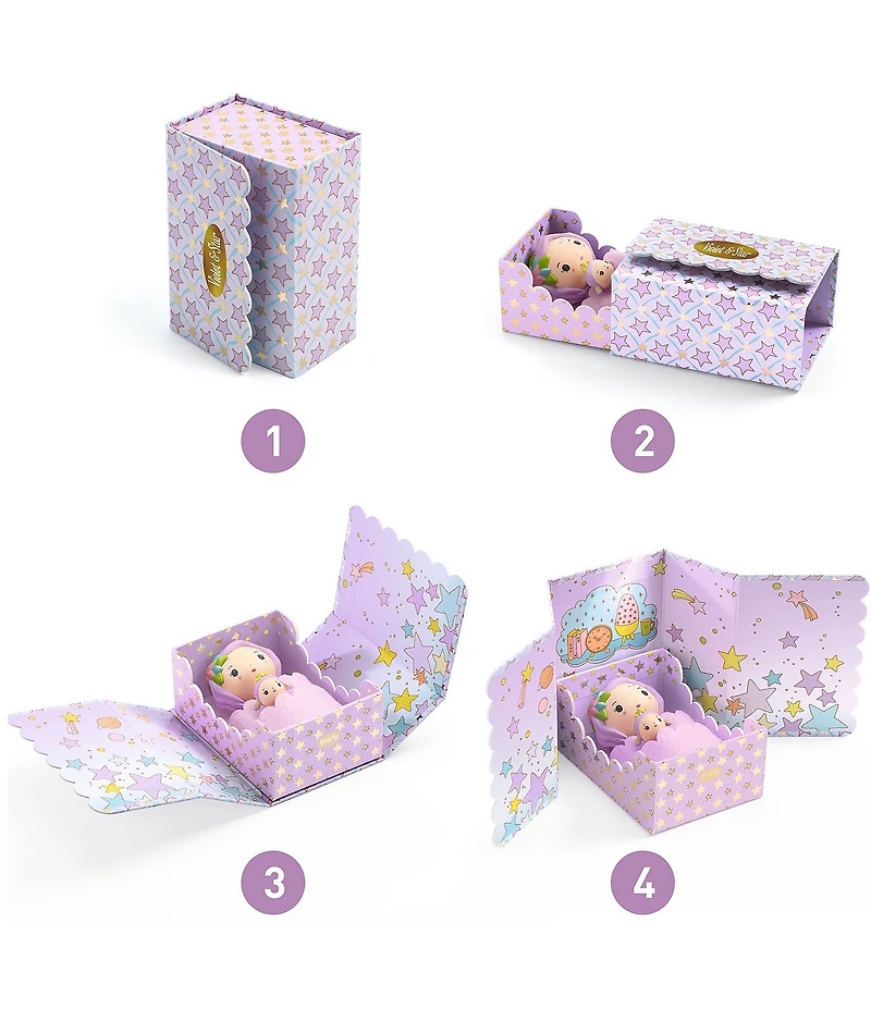 Djeco Tinyly Violet Tiny Room with Figurines
