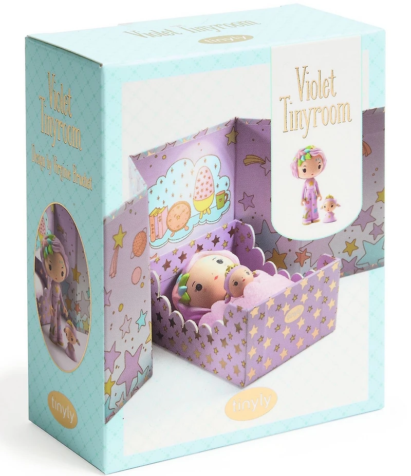 Djeco Tinyly Violet Tiny Room with Figurines
