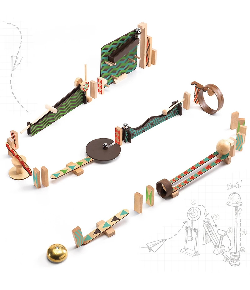 Djeco Zig and Go Big Boum Wall Chain Reaction Construction Set - 48 pc