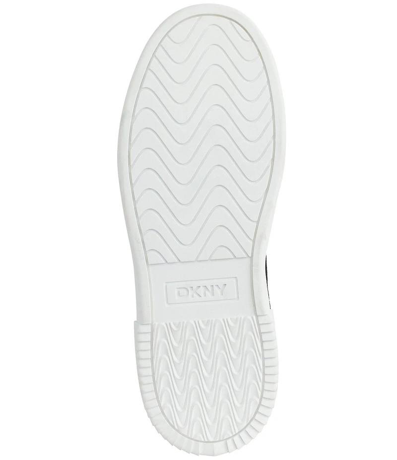 DKNY by Donna Karan Bethan Leather and Suede Lace Up Platform Sneakers