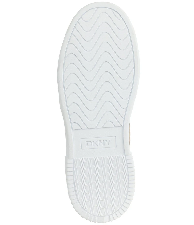 DKNY by Donna Karan Bethan Leather and Suede Lace Up Platform Sneakers