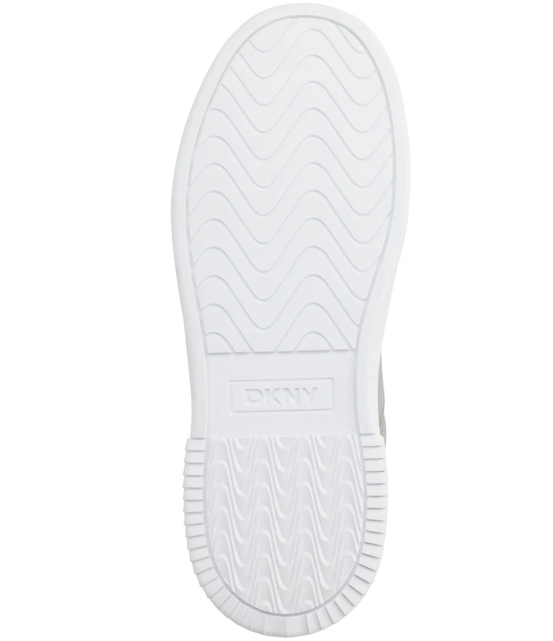 DKNY by Donna Karan Beverley Metallic Leather Lace Up Platform Sneakers