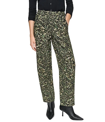 DKNY by Donna Karan Animal Print Barrel Leg Pants