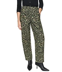 DKNY by Donna Karan Animal Print Barrel Leg Pants