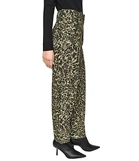 DKNY by Donna Karan Animal Print Barrel Leg Pants