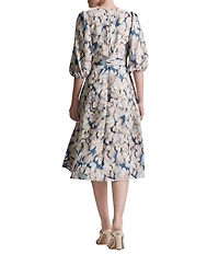 DKNY By Donna Karan Balloon Sleeve Midi Hi-Low Dress