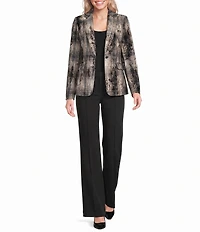 DKNY by Donna Karan Button Notch Collar Long Sleeve Jacket