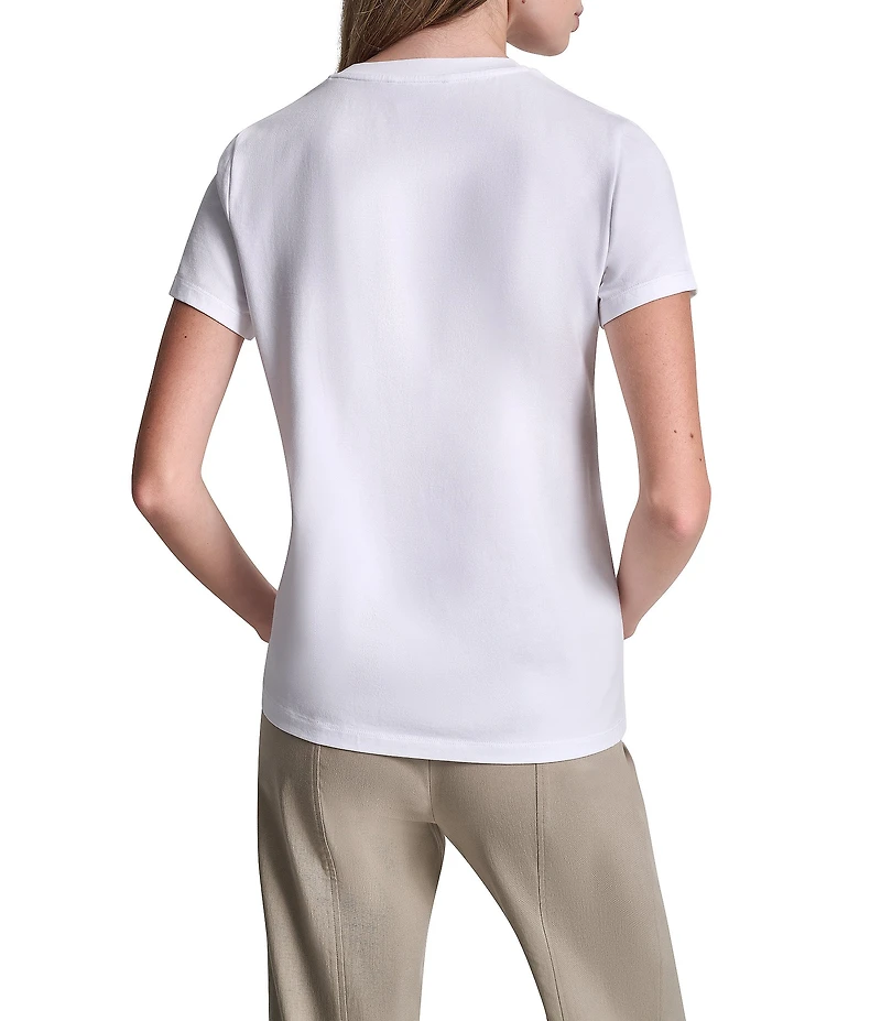 DKNY by Donna Karan Central Park Conversational Crew Neck Short Sleeve Tee