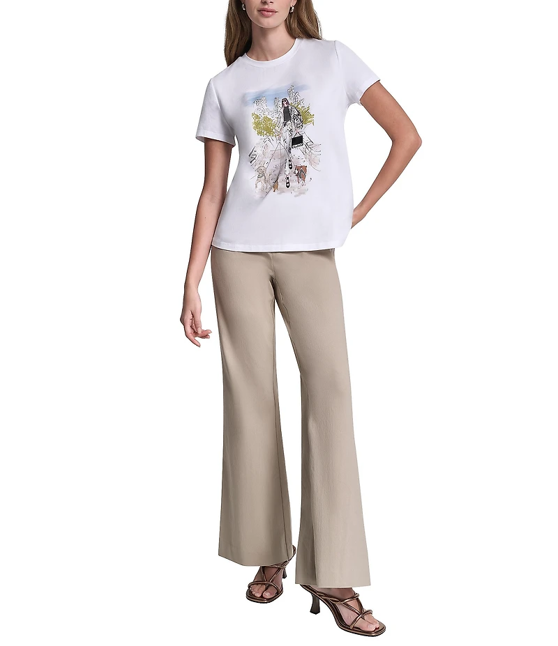 DKNY by Donna Karan Central Park Conversational Crew Neck Short Sleeve Tee