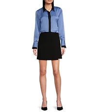 DKNY by Donna Karan Chain Hardware Wrap Mini Skirt