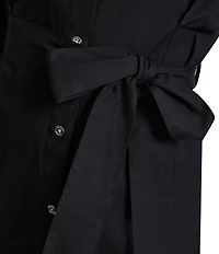 DKNY By Donna Karan Collared Neck Long Sleeve Button Down Midi Shirt Dress