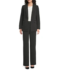DKNY by Donna Karan Coordinating Pinstripe Commuter Blazer