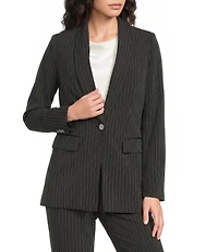 DKNY by Donna Karan Coordinating Pinstripe Commuter Blazer