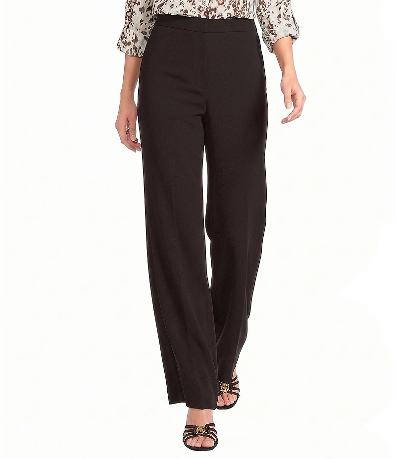 DKNY by Donna Karan Coordinating Textured Crepe Wide Leg Pants