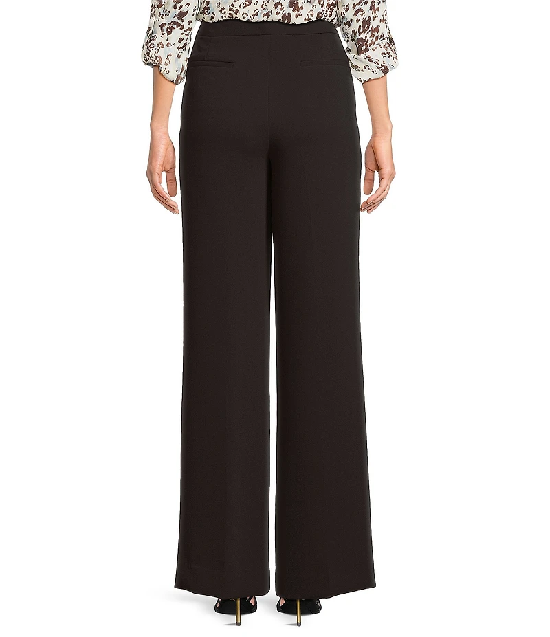 DKNY by Donna Karan Coordinating Textured Crepe Wide Leg Pants