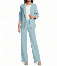 DKNY by Donna Karan Coordinating Tropical Modern Fit Flat Front Straight Leg Pants