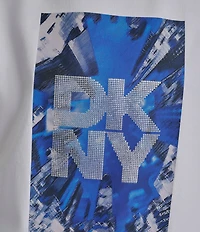 DKNY by Donna Karan Cotton Blend Skyscraper Logo Crew Neck Short Sleeve T-Shirt