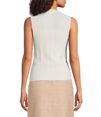 DKNY by Donna Karan Cotton Blend Sleeveless Knit Top