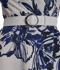 DKNY by Donna Karan Cotton Button Front Belted Midi Shirtdress