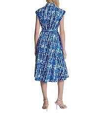 DKNY By Donna Karan Cotton Poplin Sleeveless Midi Shirtdress