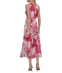 DKNY by Donna Karan Crew Neck Sleeveless Midi Dress