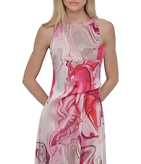 DKNY by Donna Karan Crew Neck Sleeveless Midi Dress