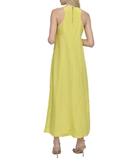 DKNY by Donna Karan Crew Neck Sleeveless Shift Midi Dress