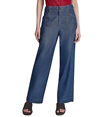 DKNY by Donna Karan Crosby Wash High Rise Straight Leg Pants