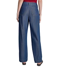 DKNY by Donna Karan Crosby Wash High Rise Straight Leg Pants