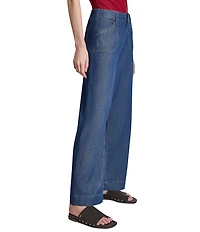 DKNY by Donna Karan Crosby Wash High Rise Straight Leg Pants