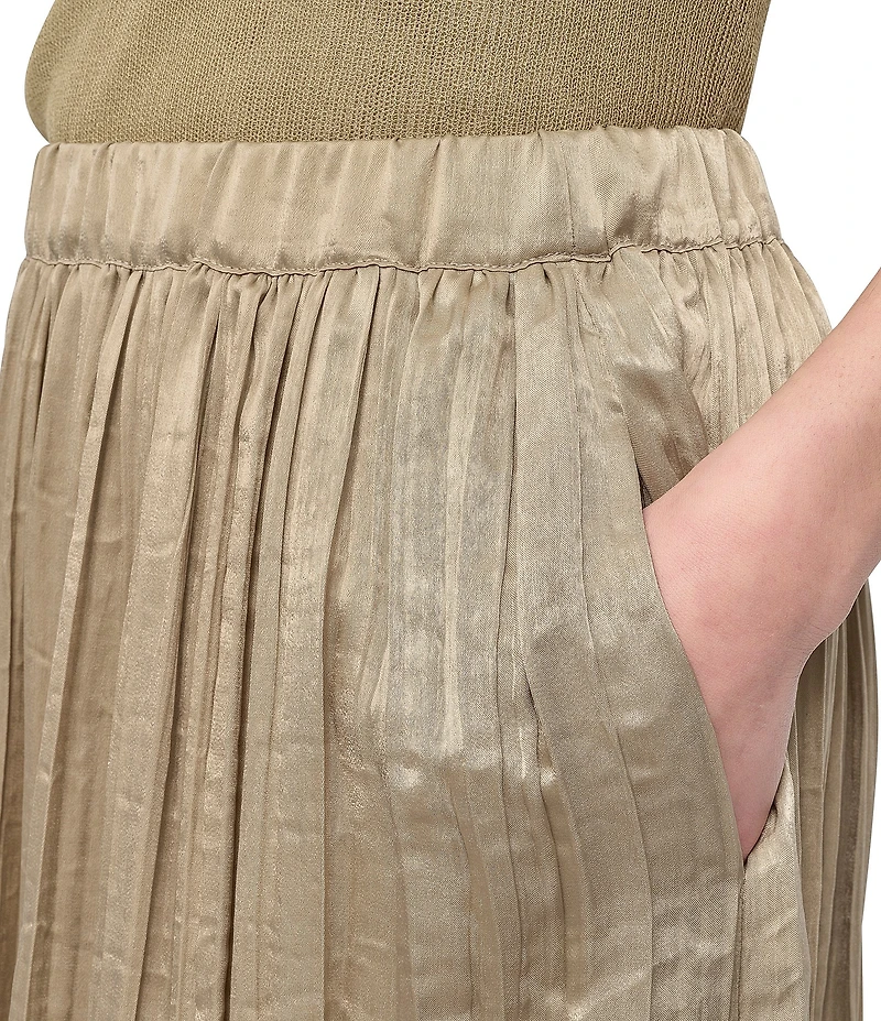 DKNY by Donna Karan Crushed Crease Midi Skirt